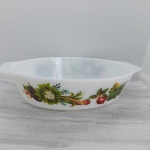 Vintage JAJ Pyrex Tuscany Market Oval Casserole Dish Made In England